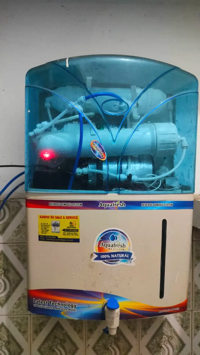 RO purifier opened for repair and internal inspection